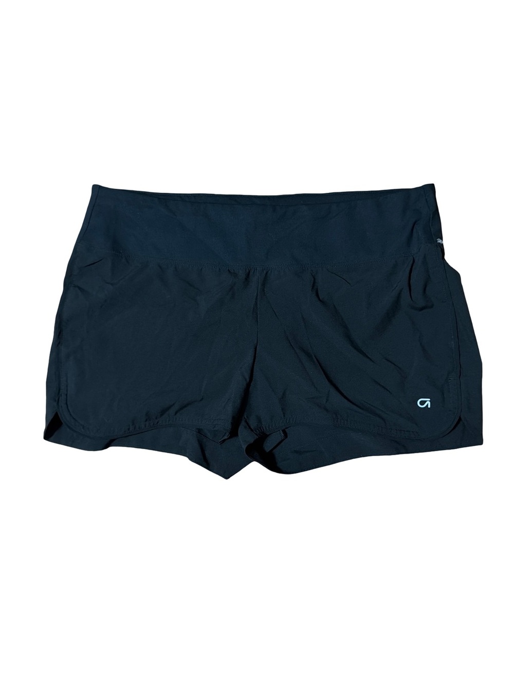 GAP Black Athletic Maternity Shorts with Subtle Logo with back zip Pocket- Sz M